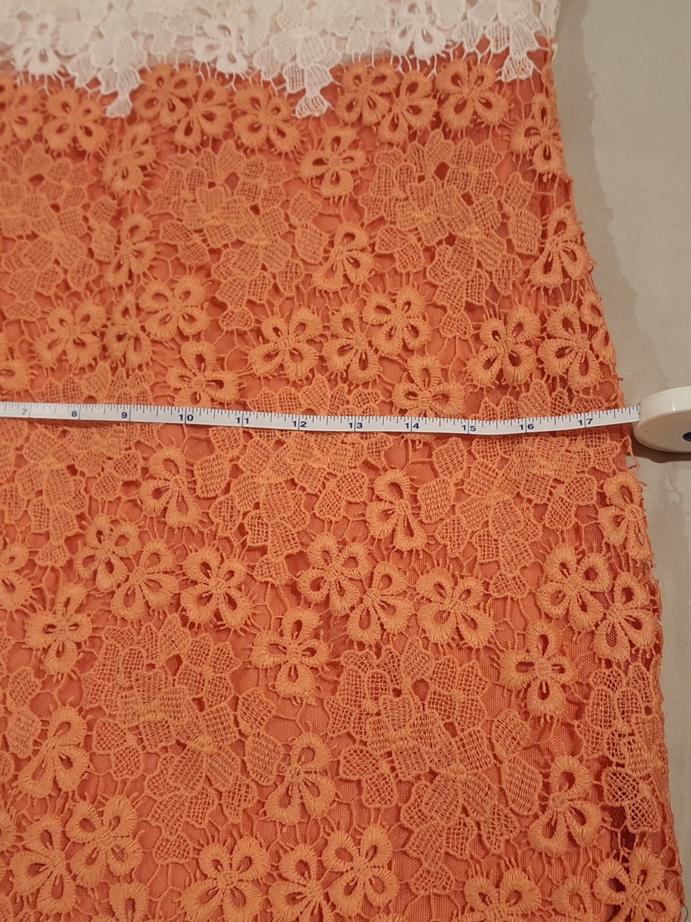 julia jordan Cream and Coral Lace Sheath Dress - Picture 12 of 16